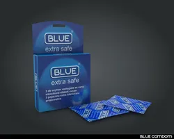 blue condom