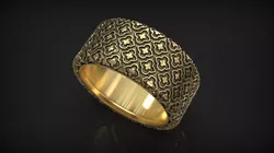 Byzantine Antique Ornate Vintage Right Hand Ring 3D print model