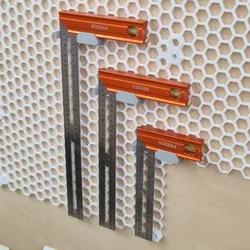 Carpenter's angle holder for honeycomb storage wall