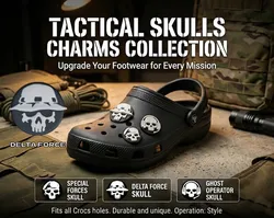 DELTA FORCE SKULL (Tactical Skull Collection -Crocs Charm)