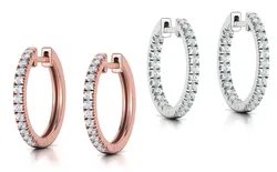 Diamond Hoop Earrings Collection  3D Model Pack