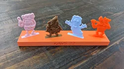Display stand for KAWS Monster Cereals figures with 47x10x3mm bases