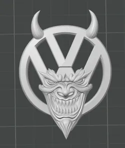 Evil VW Demon Emblem