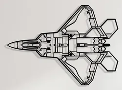F-22 Raptor top Wall Art