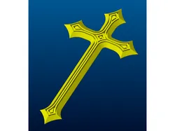 Fancy sharp Christian cross
