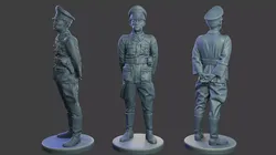German Officer ww2 attention G5 3D print model