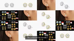 halo earrings collection 3D Model Pack