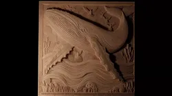Humpback Whale CNC 3d Print High Relief Sand Casting 3D print model