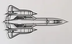 Lockheed SR-71 BlackBird Top Wall Art