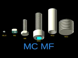 Metric bolts library