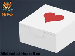 Minimalist Heart Box with Lid (Snap-Fit Gift Box) - Valentine Box