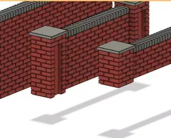 Model Railway Brick Wall Various Heights see Pictures 3D print model