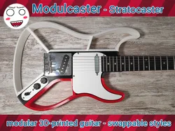 Modulcaster - Stratocaster - a modular 3D-printed guitar with swappable styles