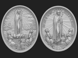 Our Lady of Fatima Medallions 3D Model Pack