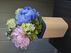 Reimagined Art: Ribbed Square Vase