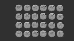 Runescape Pack - ALL Runes - STL Keychain
