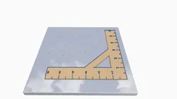 Square Ruler 90-degrees right angle made with two 6in. rulers