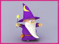 wizard cartoon character rigged