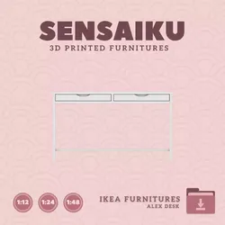 ALEX Desk V5  for Miniature Dollhouse IKEA 3D Print 3D print model