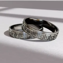 Ancient Greek pattern ring - History jewelry - band ring 3D print model