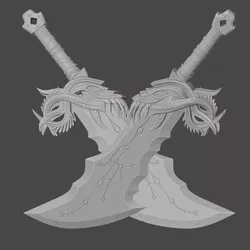 Chaos blade printable 3d model 3D print model