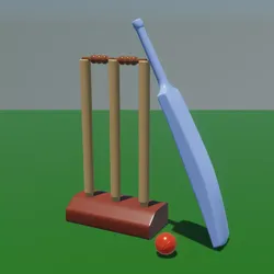 Cricket Set with Free Vase 13 Model 3D print model