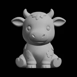 Cute Cow Animal Figure 3D Model 3D print model