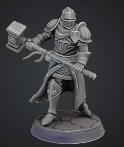 D&D Knight with 2 handed Warhammer