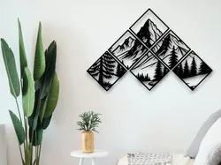Diamond Mountain Wall Art – Minimalist Nature Wall Decor