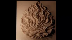Fire CNC 3d Print High Relief Sand Casting 3D print model