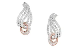 Light Weight Rose Gold Diamond Earring  -EAR-021 3D print model