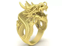 Luxury Chinese Dragon Sculpted Ring Design  3808 3D print model