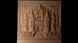 Medieval Castle CNC 3d Print High Relief Sand Casting 3D print model