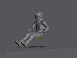 pilote avant impression 3D du supercopter Airwolf 3D print model