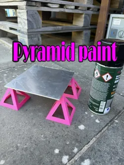 Pyramid as a base for painting, coating, spraying paint