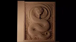 Snake CNC 3d Print High Relief Sand Casting 3D print model