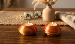 Vibrant 3D Printed Sunset Candle Holders