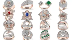 57 Women fancy  ring 3dm stl render detail 3D print model 3D Model Pack