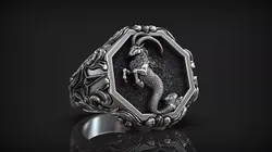 Capricorn Zodiac Sign Astrology Antique Sculpture Signet 3D print model