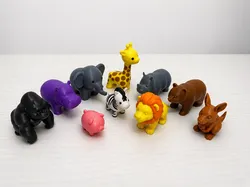 Cute mini zoo animal collection