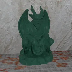 DND NPC Gorgoyle Sitting Nosupport FDMprinting Miniature