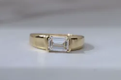 Emerald Cut Solitaire Ring - 3d Model 3D print model