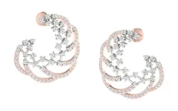 Light Weight Rose Gold Diamond Earring  -EAR-016 3D print model
