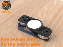 Minimalist Geometric Key Holder with AirTag integration