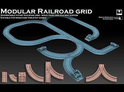 Modular Railroad Grid 3D print model
