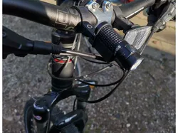 Multifunctional flashlight / torch holder for bicycle esp. Olight S1R Baton II; S1 Baton mini; Thrunite Ti3