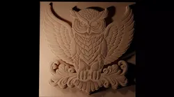 Owl CNC 3d Print High Relief Sand Casting 3D print model