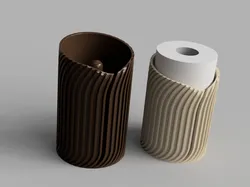 Paper towel holder : Twisted shape / No support needed