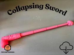 Penis Collapsing Sword - Collapsible Sword - Print-In-Place Telescopic Dick