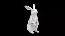 Rabbit Sculpture 3D Print  3D print model